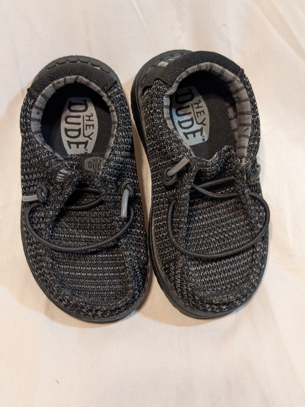 Hey Dude Toddler Black Wally Knit Slip-On Shoes